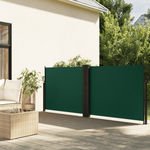 Toldo lateral retráctil verde oscuro 120x1000 cm D