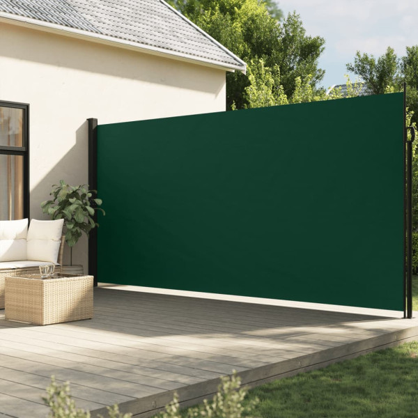 Toldo lateral retráctil verde oscuro 220x500 cm D