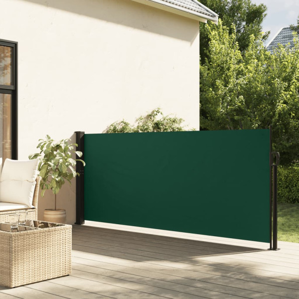 Toldo lateral retráctil verde oscuro 140x500 cm D