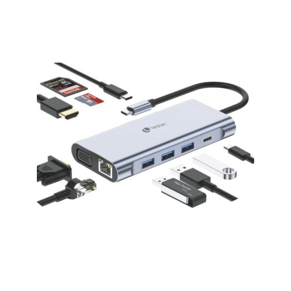Docking Leotec USB tipo-C LEDS01 gris D