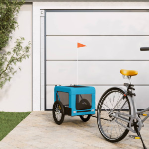 Reboque de bicicleta animais de estimação tecido de ferro Oxford azul preto D