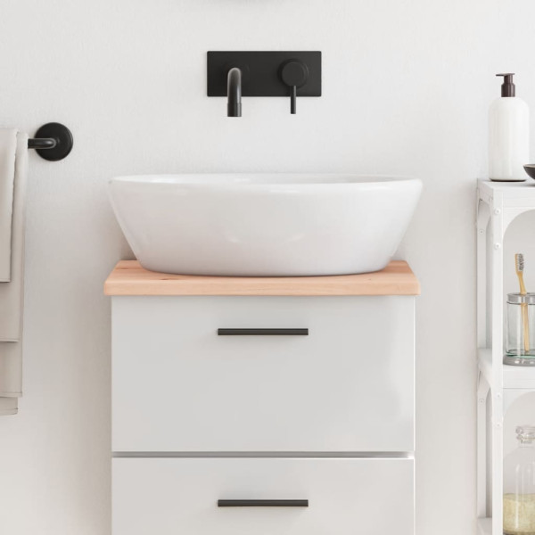 Encimera de baño madera maciza sin tratar 40x30x2 cm D