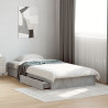 Cama con cajones madera ingeniería gris hormigón 90x200 cm 3