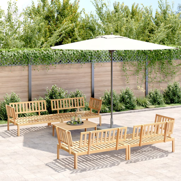 Set de sofás de palets de jardín 5 pzas madera maciza de acacia Set de sofás de palets de jardín 5 pzas madera maciza de acacia D