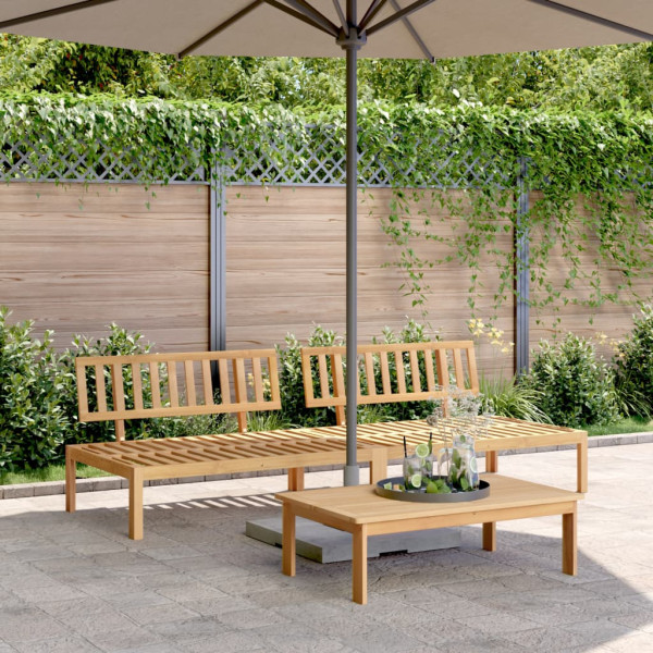 Sofás centrales palets de jardín 2 uds madera maciza de acacia Sofás centrales palets de jardín 2 uds madera maciza de acacia D