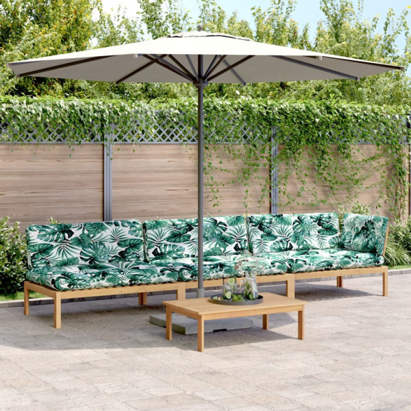 Set de sofás de palets de jardín y cojines 4 pzas madera acacia Set de sofás de palets de jardín y cojines 4 pzas madera acacia D