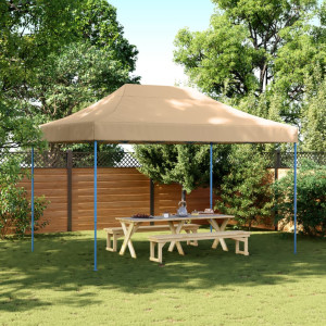 Tenda de festa dobrável pop-up bege 410x279x315 cm D