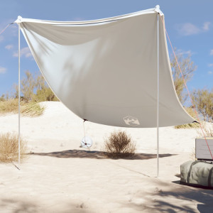 Toldo de praia com âncoras de areia cinza 214x236 cm D