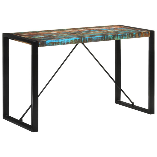 Mesa de jantar de madeira maciça reciclada 120x55x76 cm D