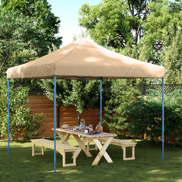 Tienda de fiesta plegable Pop-Up beige 292x292x315 cm D