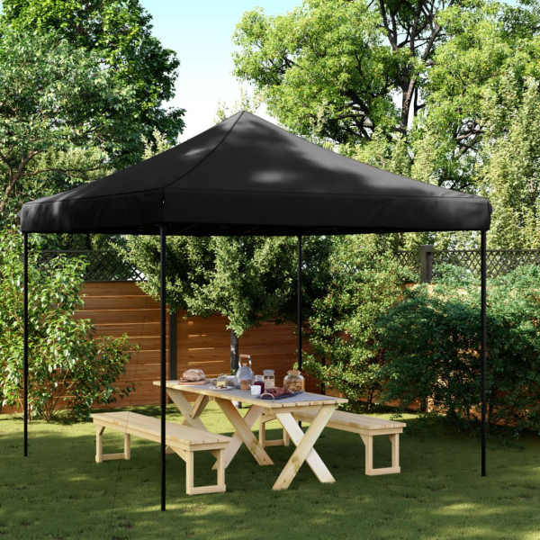 Tienda de fiesta plegable Pop-Up negra 292x292x315 cm D