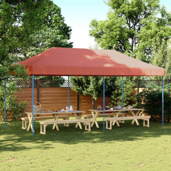 Tienda de fiesta plegable Pop-Up terracota 580x292x315 cm D