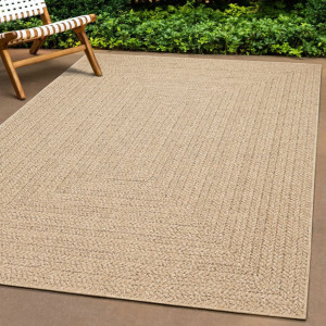 Alfombra ZIZUR aparência de juta interior e exterior 80x250 cm D