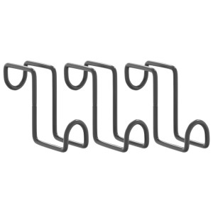 Suportes de brida 3 pcs aço preto H