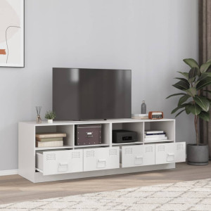 Móveis de TV 2 unidades aço branco 67x39x44 cm D