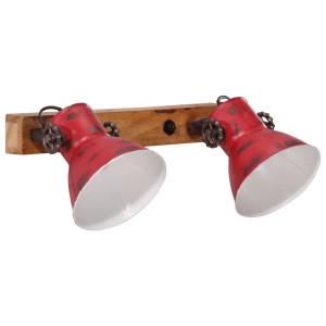 Lámpara de pared rojo desgastado 25 W E27 45x25 cm H