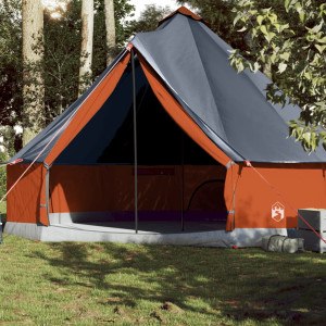 Tenda familiar tipi 10 pessoas impermeável cinza laranja D