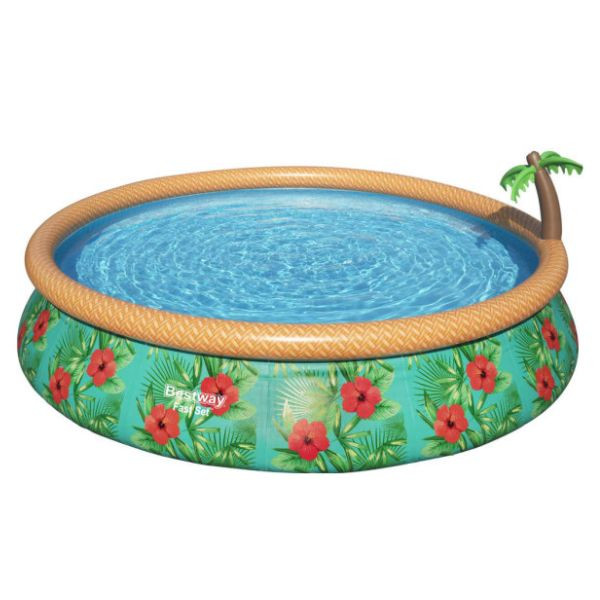 Bestway Piscina inflável Fast Set série Paradise Palms 457x84 cm D