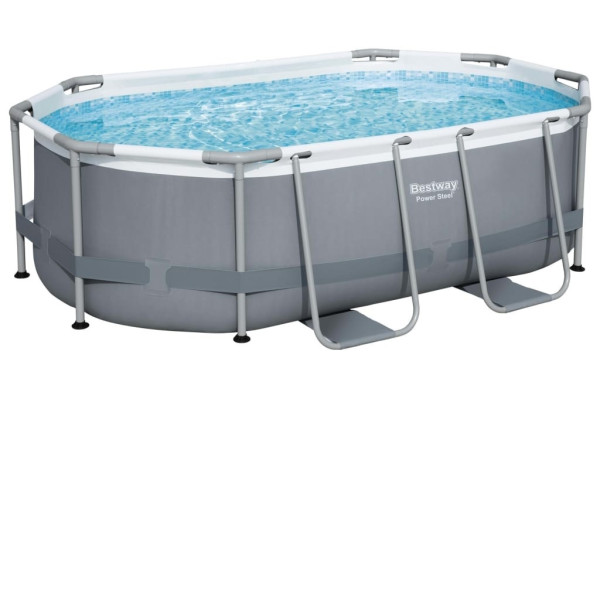 Bestway Piscina sobre el suelo ovalada Power Steel 305x200x84 cm D