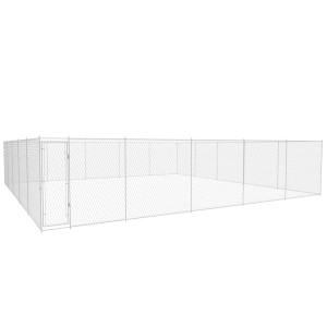 Perrera de exterior de acero galvanizado 950x950x185 cm D