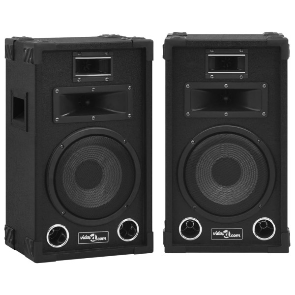 Alto-falantes passivos de palco profissional hifi 2 unidades 800 W preto D