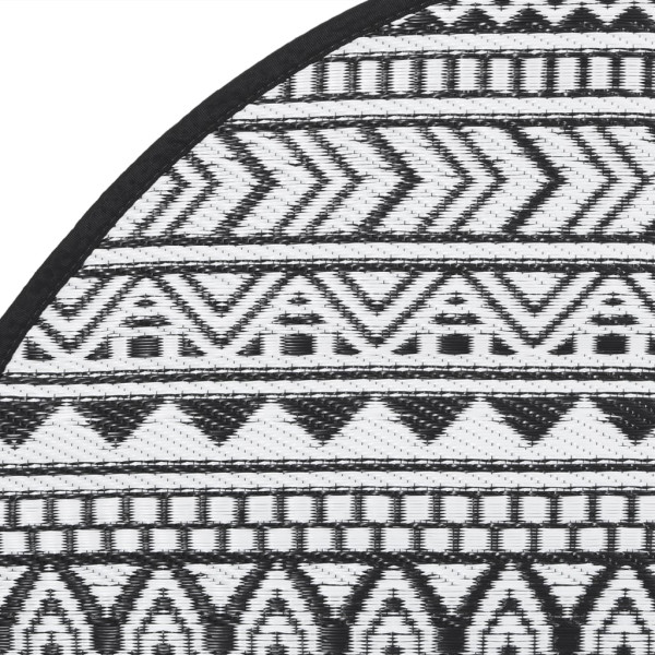 Alfombra de exterior PP negro Ø160 cm M 4