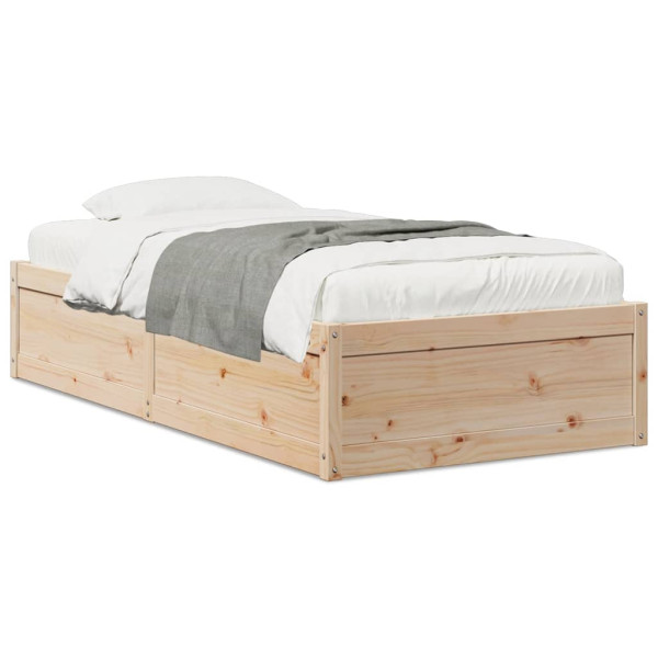 Estrutura de cama madeira maciça de pinho 90x200 cm D