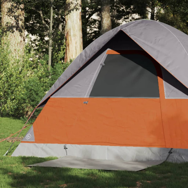 Tenda igloo para 2 pessoas impermeável cinza laranja D