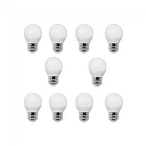 Pack 10 Bombillas LED Esférica E27 (4W - 3000K) H