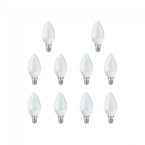 Pack 10 lâmpadas LED Candela E14 (4W - 4200K) D