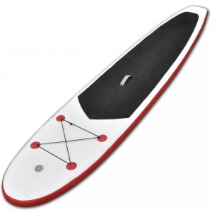 Prancha de paddle SUP insuflável vermelho e branco H