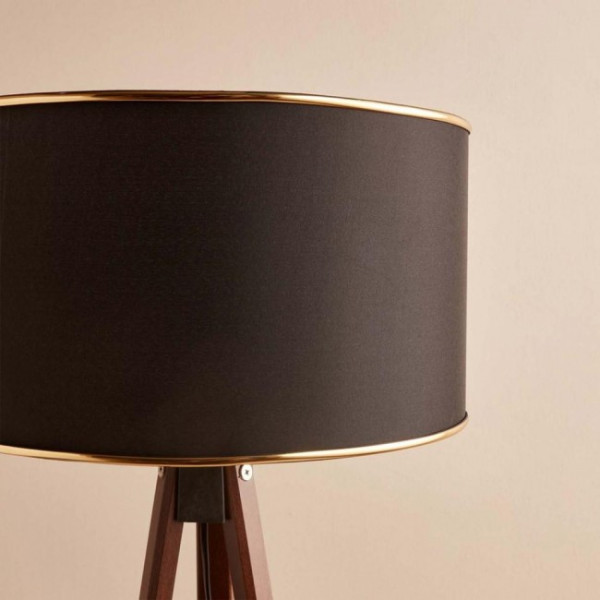 Lámpara de pie trípode Dorio Negro M 4