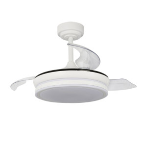 Ventilador LED com lâminas retráteis Ilsa Mini TCC branco (35W) D