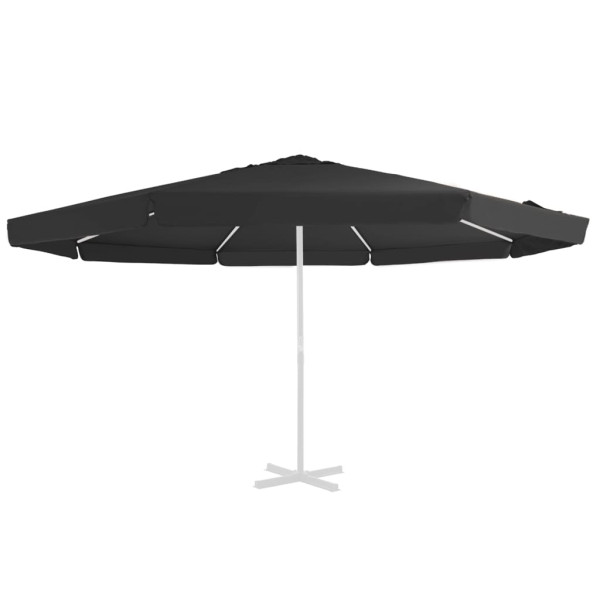 Tecido de reposição para guarda-chuva preto 500 cm D