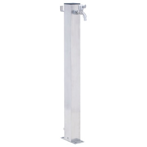 Fuente de agua para jardín acero inoxidable cuadrada 100 cm D