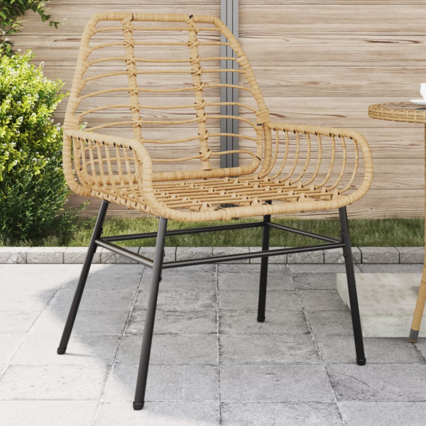 Poltronas de jardim 2 unidades rattan sintético marrom D