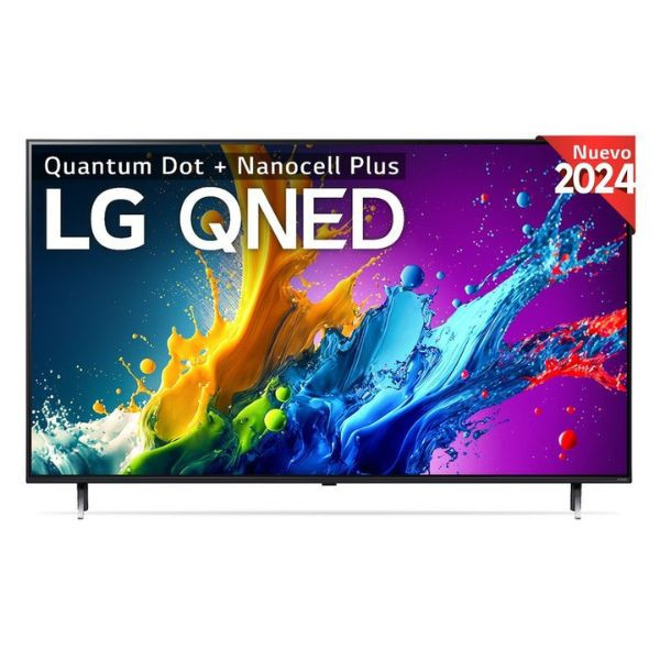 Smart TV LG 55" QNED 4K UHD 55QNED80T6A preto D