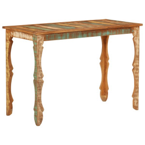 Mesa de jantar de madeira maciça reciclada 110x52x76 cm D