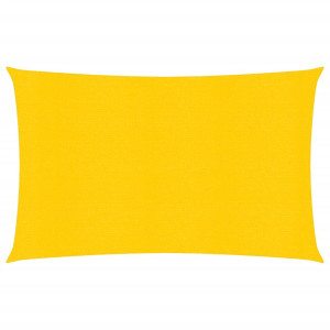 Toldo de vela rectangular HDPE amarillo 160 g/m² 4x6 m D