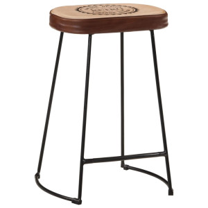 Taburetes de bar 2 uds marrón oscuro 41x29x62 cm H
