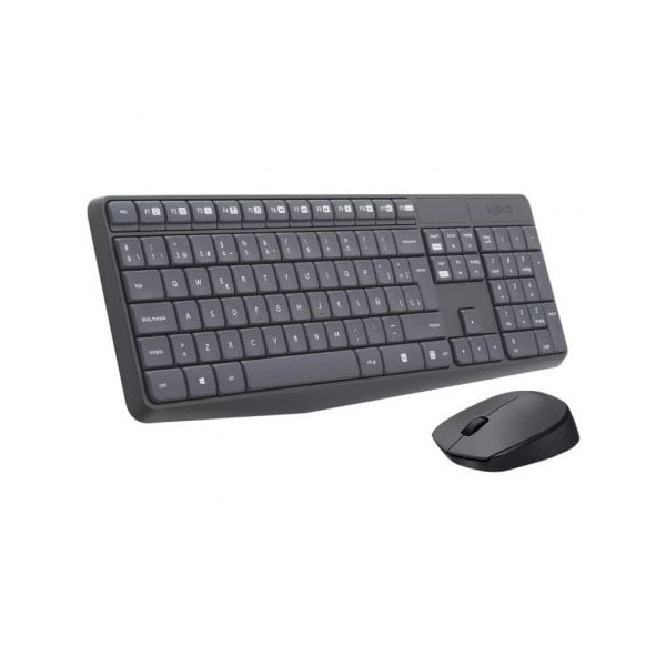Teclado y Ratón inalámbricos Logitech MK235 negro M 2
