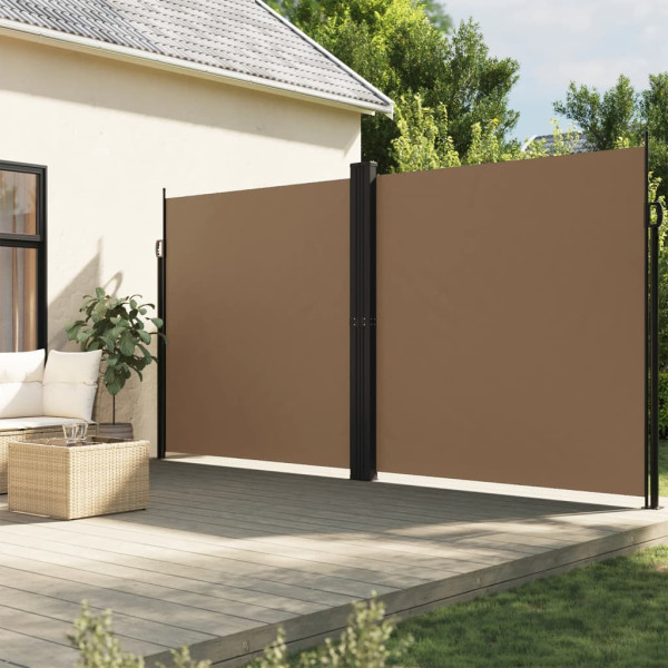 Toldo lateral retrátil cinza taupe 220x1000 cm D