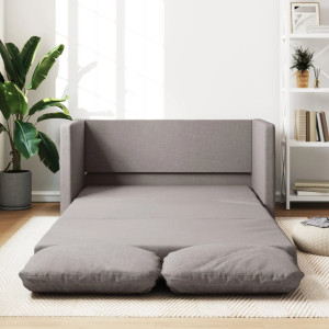 Sofá-cama 2 em 1 tecido cinza Taupe 112x174x55 cm D