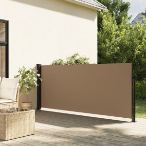 Toldo lateral retráctil gris taupe 120x600 cm D