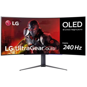 Monitor Gaming Ultrapanorámico LG UltraGear 44.5" WFHD 45GR95QE-B curvo negro D