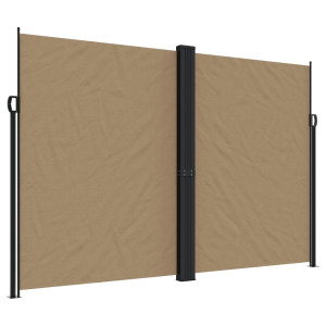 Toldo lateral retráctil gris taupe 220x1200 cm H