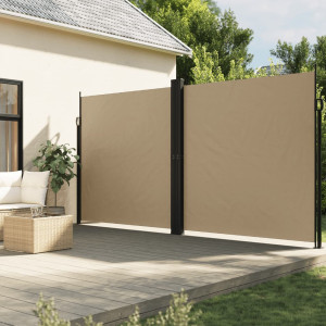 Toldo lateral retráctil beige 220x1200 cm D