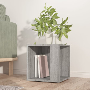 Mesa auxiliar madera contrachapada gris Sonoma 33x33x34.5 cm D