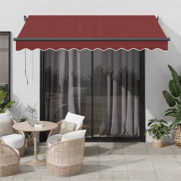 Toldo retráctil automático burdeos 350x250 cm D