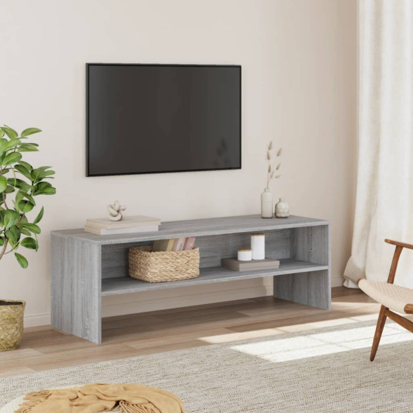 Armário de TV de madeira projetada cinza Sonoma 120x40x40 cm D